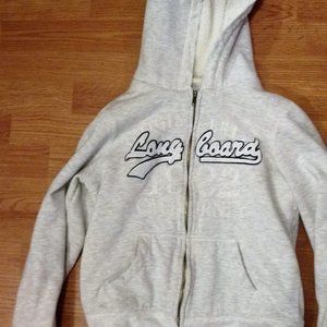 sz Large (fits snug) Papaya gray full zip hoodie